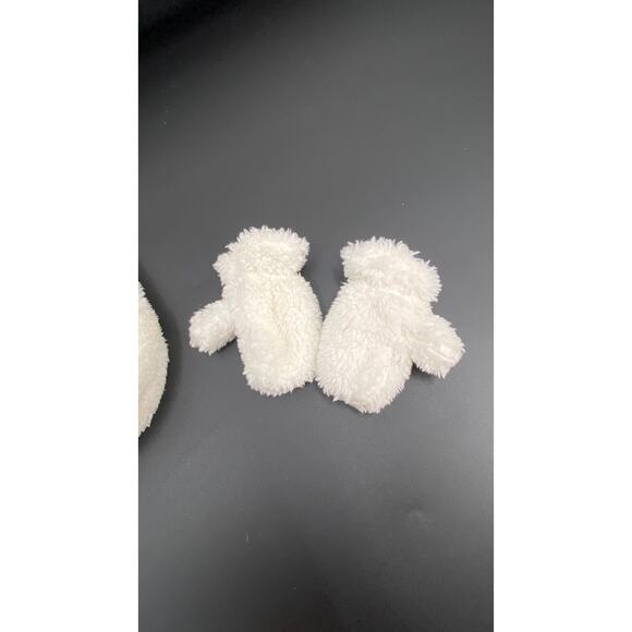 Carters Cream Fuzzy Hat and Mitten Set 12-24 Months - Picture 5 of 8